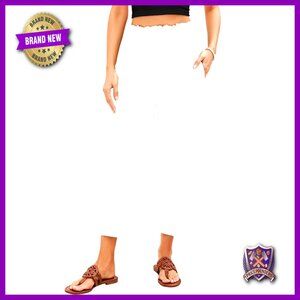 Linen Capri Pants High Waisted Wide Leg Palazzo Trousers Elastic Smock Waist